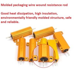 10W RX24 Aluminium Wire wound Power Resistors 5% J 0.01Ω 0.02Ω 1Ω to 300KΩ/Ohm