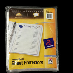 Avery Sheet Protectors For Letter 8 1/2″ x 11″ 25 Sheet ~ Clear Standard Weight