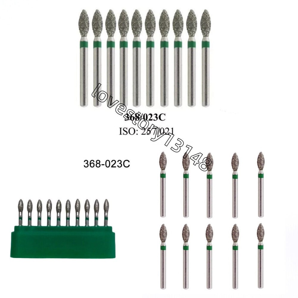 Dental Diamond Football Dia FG 368/023C Burs Pointed Coarse Grit High Speed Burr