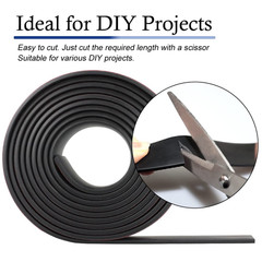 Self-Adhesive Neoprene Rubber Strips for DIY Gaskets and Seals, 10′ Long