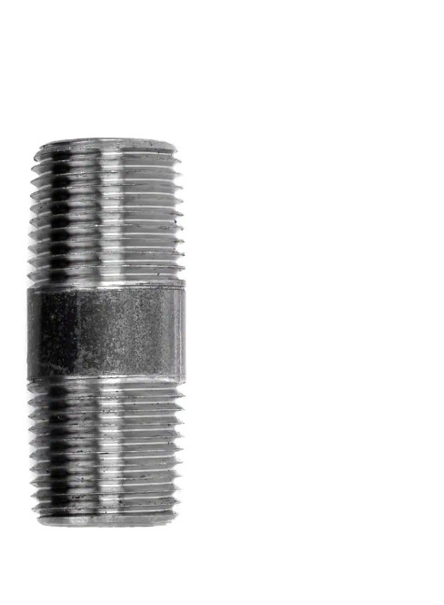 STZ Black Steel Pipe Nipple Connector 1/2in x 2in