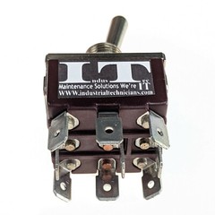 IndusTec 20A Toggle – Switch TPDT 2 Pos Maintained 9 pin Quick Plug Latching 12V