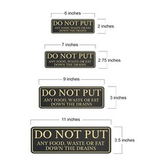 Standard Plus Do Not Put Any Food, Waste or Fat Down The Drains