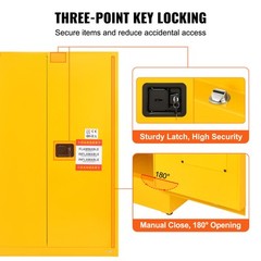 Flammable Safety Cabinet Liquid Storage 45 Gal 42.9×18.1×65.2 in Cabinet