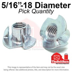 5/16″-18 Steel 3 Prong T Nuts Tee Zinc Plated Coarse Thread (Pick Quantity)