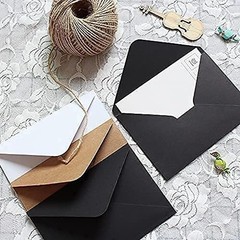YINUOYOUJIA 100 Pack A7 Envelopes White 5×7 V Flap Invitation