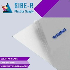 POLYCARBONATE CLEAR PLASTIC SHEET 1/4″ (6 mm) 6″ X 6″ *