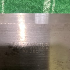 The L.S. Starrett Co. No 385 24 in Metal Straight Edge Rule, Unmarked