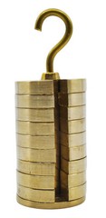 Slotted Weight Set, 100g – Brass – With Hook – Eisco Labs