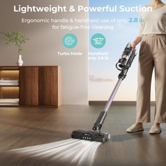 CANDY Cordless Vacuum Cleaner,45Mins Cleaners for Home,Stick Purple