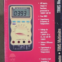 UEi DM393 True RMS Multimeter 4000 Count 1000V CAT III Temp Hz Cap