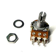 Potentiometer 50 + 50 kOhm linear 0.5W Pot 5% shaft OD 6mm OD 0.25 inch WL