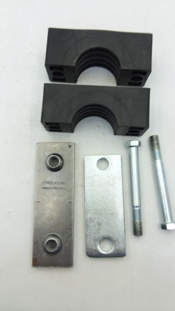 HYDAC HY-ROS-4SUNC PIPE CLAMP WELD PLATE TWIN 5-1/2IN LONG 1.792IN WIDE NNB