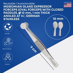 Meibomian Gland Expressor Forceps Set Eyelid Tweezers Kit Ophthalmic Tools 6 Pcs