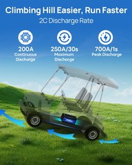 DCHOUSE 48V 100AhGolf Cart Battery + 48V 18A Charger Trolling Motor RV