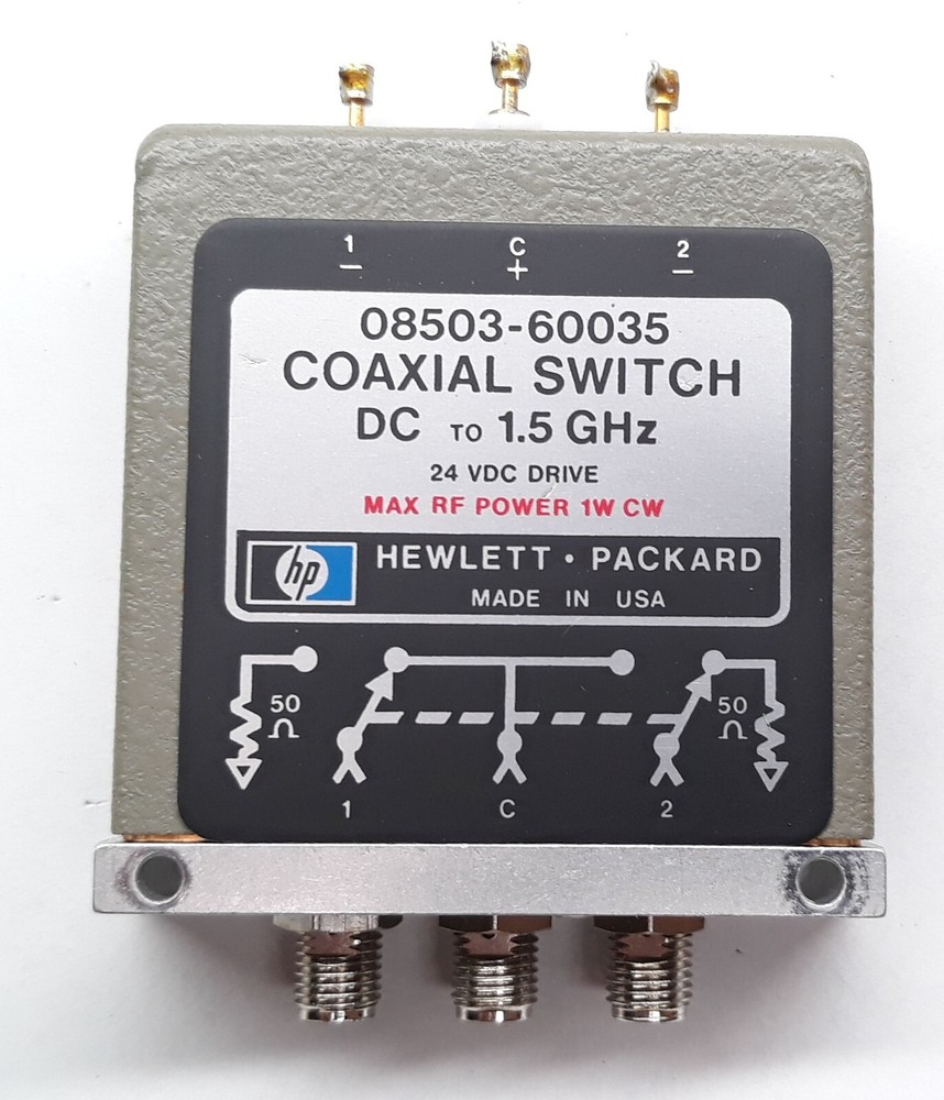 Agilent / HP 08503-60035 Coaxial SPDT Switch DC To 1.5 Ghz 24 vdc