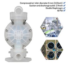 Industrial Plastic Double Diaphragm Oil Pump Air-operated Liquids Transfer Pump