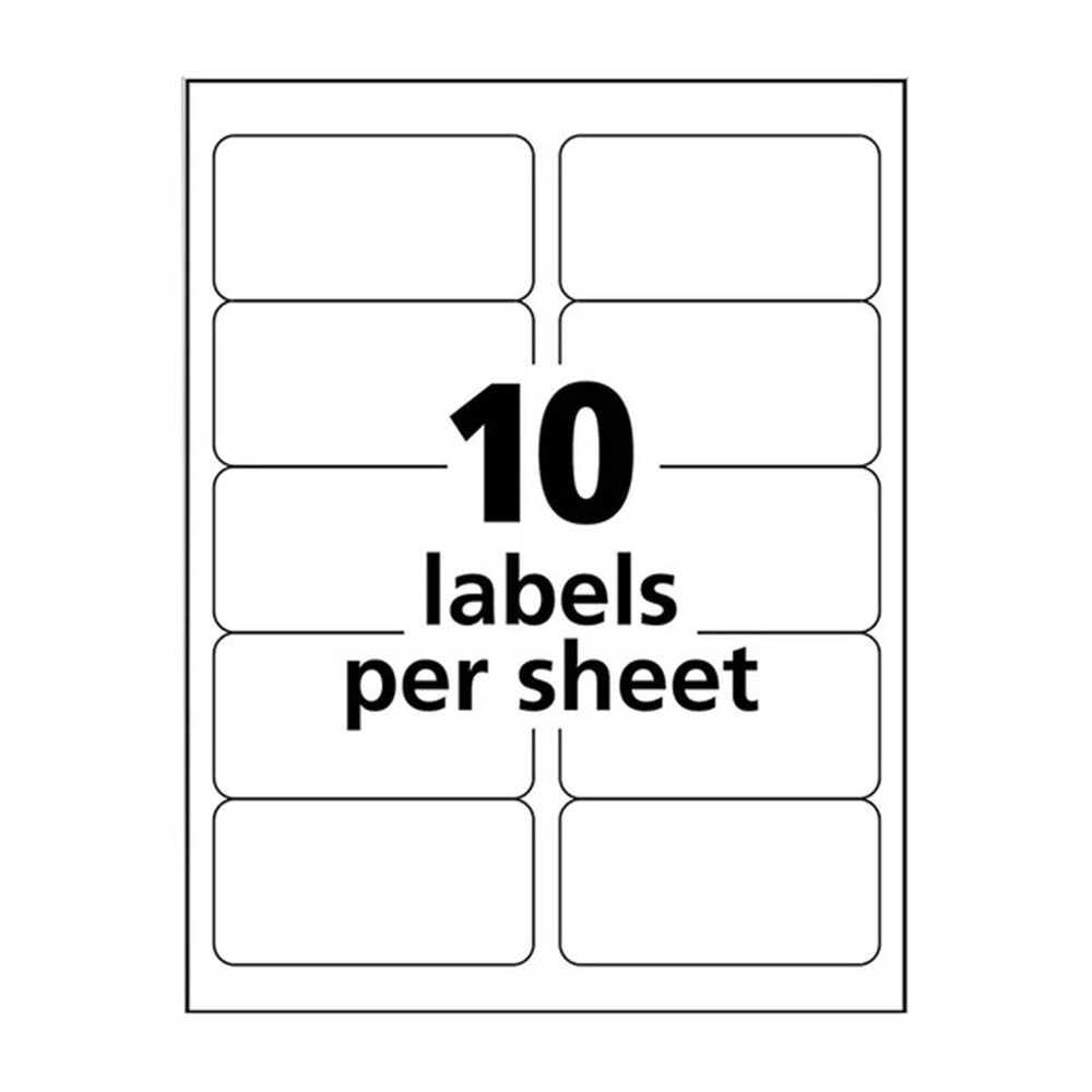 1000 Labels 4″x2″ Blank Address Shipping Labels Self Adhesive 10 up/sheet