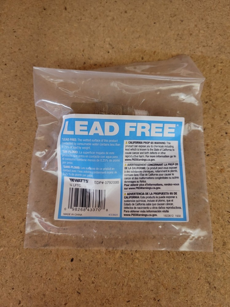 1/4″ Test Cock | Watts | Lead Free Brass | Backflow | 0792000