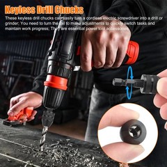 1/4″Hex Shank Keyless Chuck Adapter Drill Bit Quick Change Driver Converter Tool