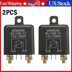 2PC 12V 100Amp 4-Pin Heavy Duty ON/OFF Switch Split Charge Relay For Auto Boat##
