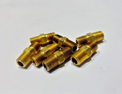 (7) 3325×4 WEATHERHEAD Brass 1/4″ MPT x 1/4″ MPT Hex Nipple Adapter
