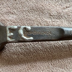 Vintage Williams USA spud Superrench #1908 iron worker Alloy 1 1/4″ Rat Tail