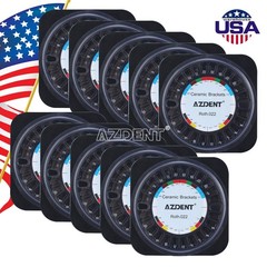 AZDENT Dental Orthodontic Ceramic Brackets Brace Roth/MBT .022 hooks 345