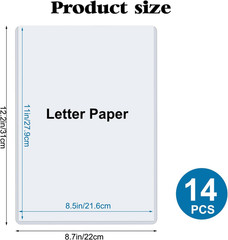 8.5″ X 11″ Hard Plastic Sheet Protectors, Rigid Print Protectors, Clear Waterpro