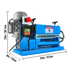 VEVOR Electric Wire Stripping Machine 1.5-38mm Cable Stripper 0.06″-1.5″ 1/2HP