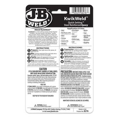 J-B Weld 8265S Original Cold-Weld Steel Reinforced Epoxy – 2 oz