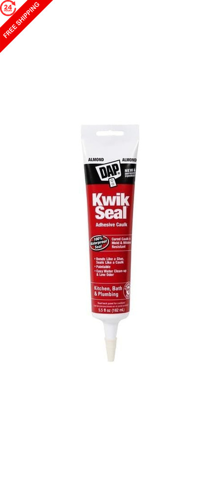 DAP 18013 6 Pack 5.5 oz. Kwik Seal Kitchen and Bath Adhesive oz., Almond