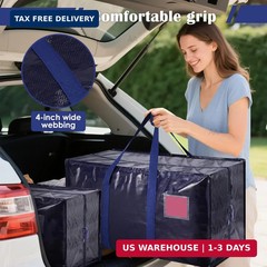 6 Pack Moving Bags with Full-Open Side Zipper, Extra Large 93L Heavy Duty Waterp