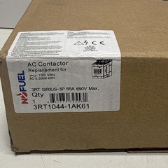 NOFUEL 3RT1044-1AK61 65A 600V 3P Contactor with 120V Coil (CHIPPED)