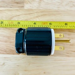 NEMA 6-15P Straight Electrical Plug 3 Wire, 15 Amps, 220V 230V 250V YGA015
