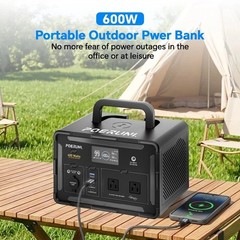 600W 519Wh Portable Power Station Solar Charger Generator Back Up RV Camping