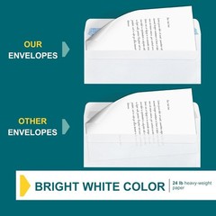 Left Window Envelopes Self Seal 20 Pack 4 1/8 x 9 1/2 Inches Flip & Seal Closure