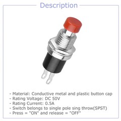Push Button Red Green Yellow Switch Momentary On Off Push Button