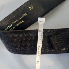 Pro Black Basketweave Leather Dutyman Utility Tactical Belt Holster Prop Size 32
