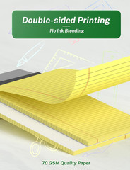 Legal Pads 8.5 X 14, Wide Ruled Legal Pad, Yellow Paper 8.5 X 14, 30 Sheets Per