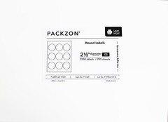 2.5 Inch Round Labels for Laser / Inkjet Printers Permanent Adhesive White Matte