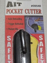 3x New Ait Pocket Cutter Safety Trigger Activated Box Cutter Auto Retract Clip