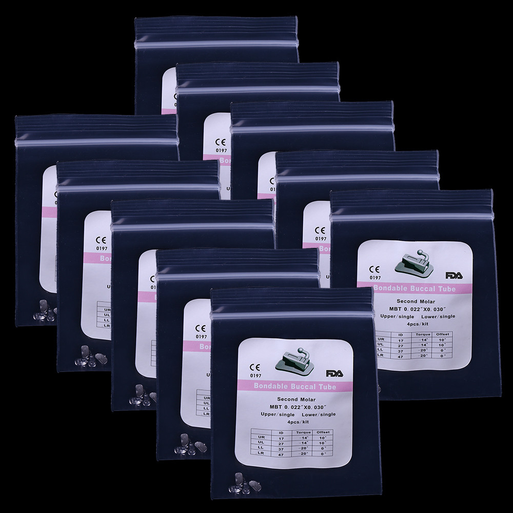 50XDental Bondable Buccal Tube 1st/2nd Molar Roth/MBT022 on 6/7 Non-Convertible