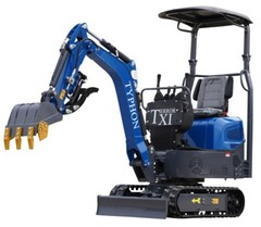 TERROR XI Mini Excavator 1 Ton Digger 13.5hp Gas Tracked Crawler B&S EPA Engine