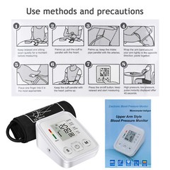 2 Pack Arm Blood Pressure Monitor Digital Portable Machines Voice BP Cuff Meter