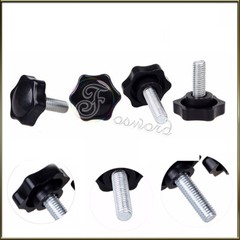 Thumb Screw Plastic Hexagonal Head M4 M5 M6 M8 M10 Hand Tighten Grip Knob Bolt