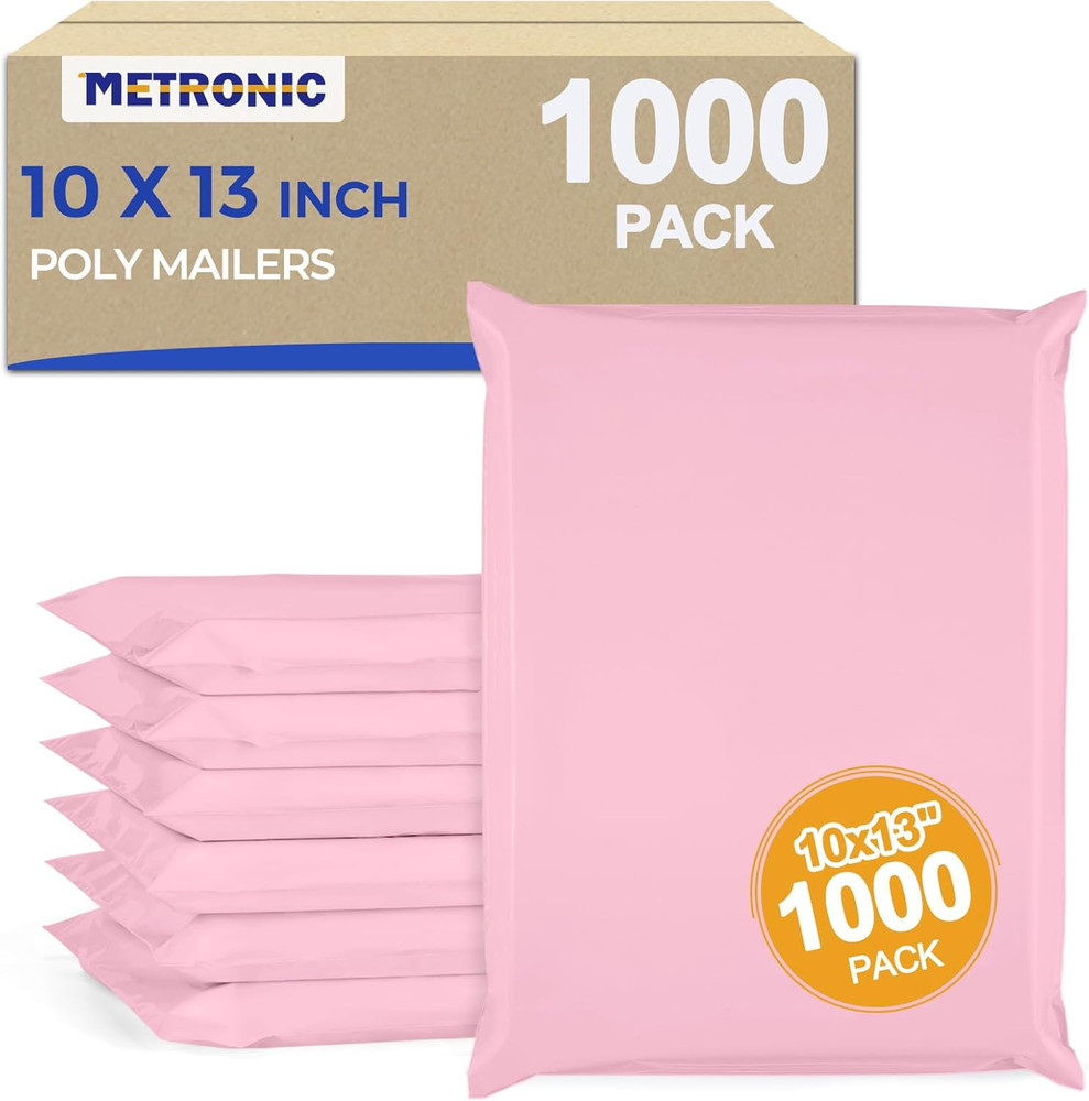 Poly Mailers 10X13 1000 Pack Bulk, Heavy Duty Self-Seal Shipping Bags for Clothi