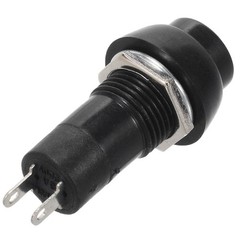 5x Black Push Button ON/OFF Bolt-On Switch Latching Round Circle Car DC 5A 12V