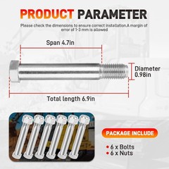 6Pcs 25mm Diamater Pins For Mini Excavator Connecting Linkage Pin Attachments