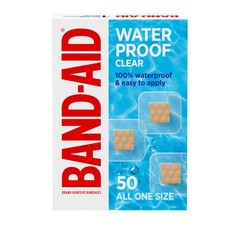 BAND-AID Brand Waterproof Clear Spot Adhesive 50 Count (Pack of 1),